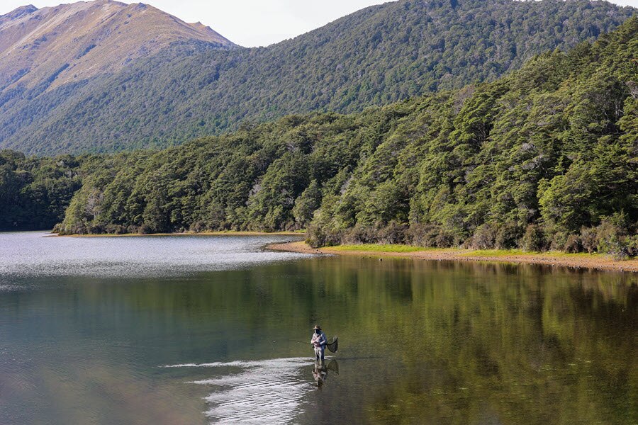 The stunning Mavora Lakes, backed by native beech forest and mountains. Photos courtesy of Nick Jones and Grant Blair.